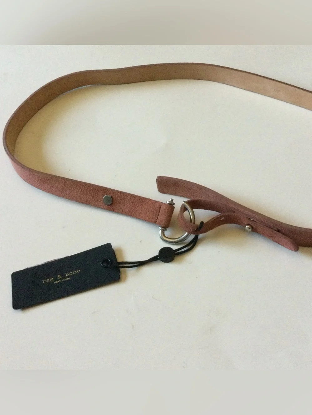 RAG & BONE CLARKE HIP BELT SWEETIE ROSE SUEDE SIZE MEDIUM NWT